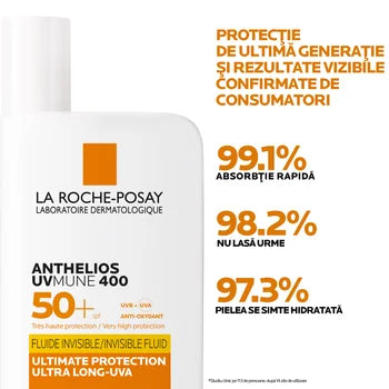 LA ROCHE POSAY Anthelios UV-Mune 400 fluid invizibil SPF50+ ten sensibil x 50ml