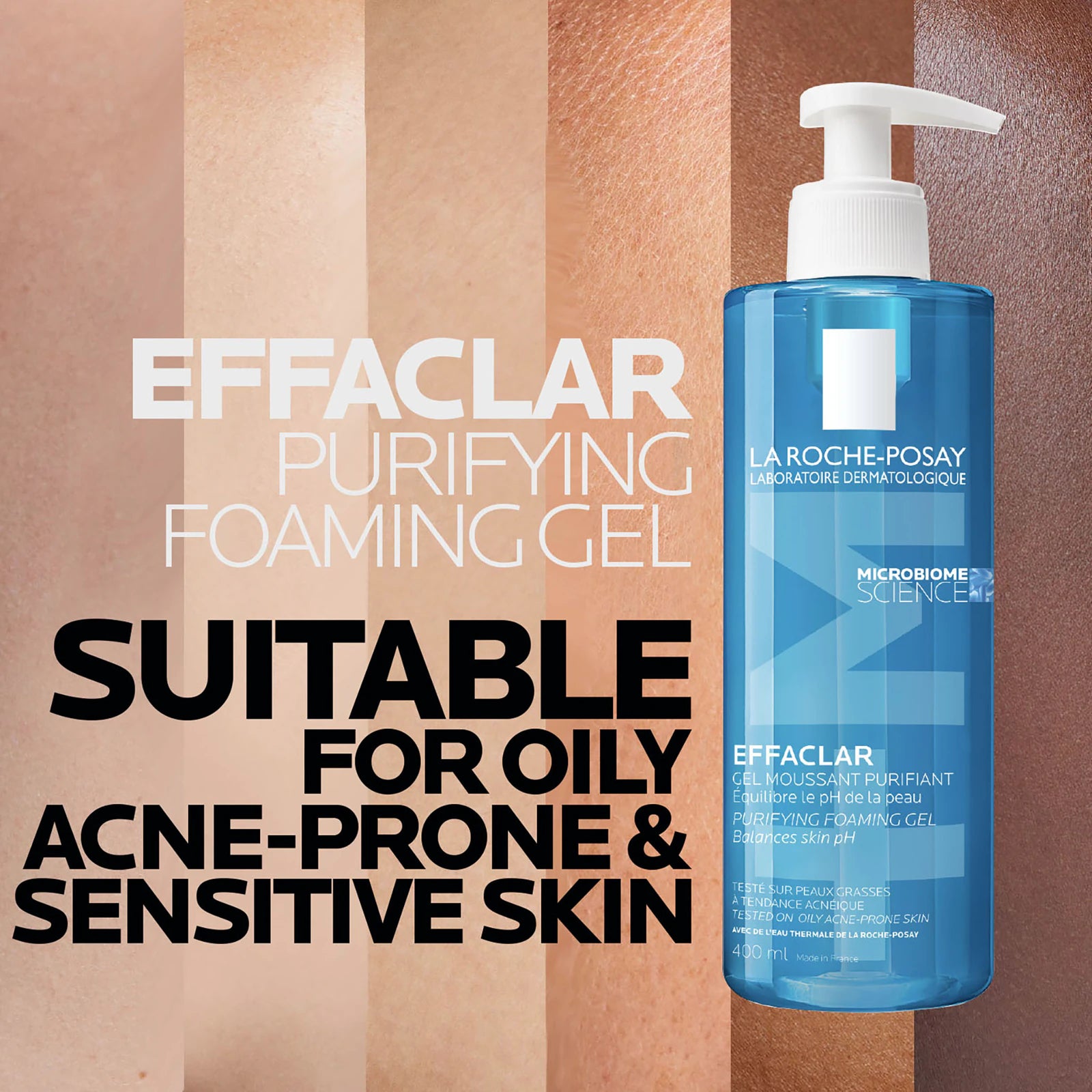 LA ROCHE POSAY Effaclar +M Gel Spumant Purifiant ten gras tendinta acneica x 400ml