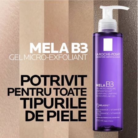 LA ROCHE POSAY Mela B3 Gel micro-exfoliant anti-pete pigmentare cu Melasyl  x 200ml